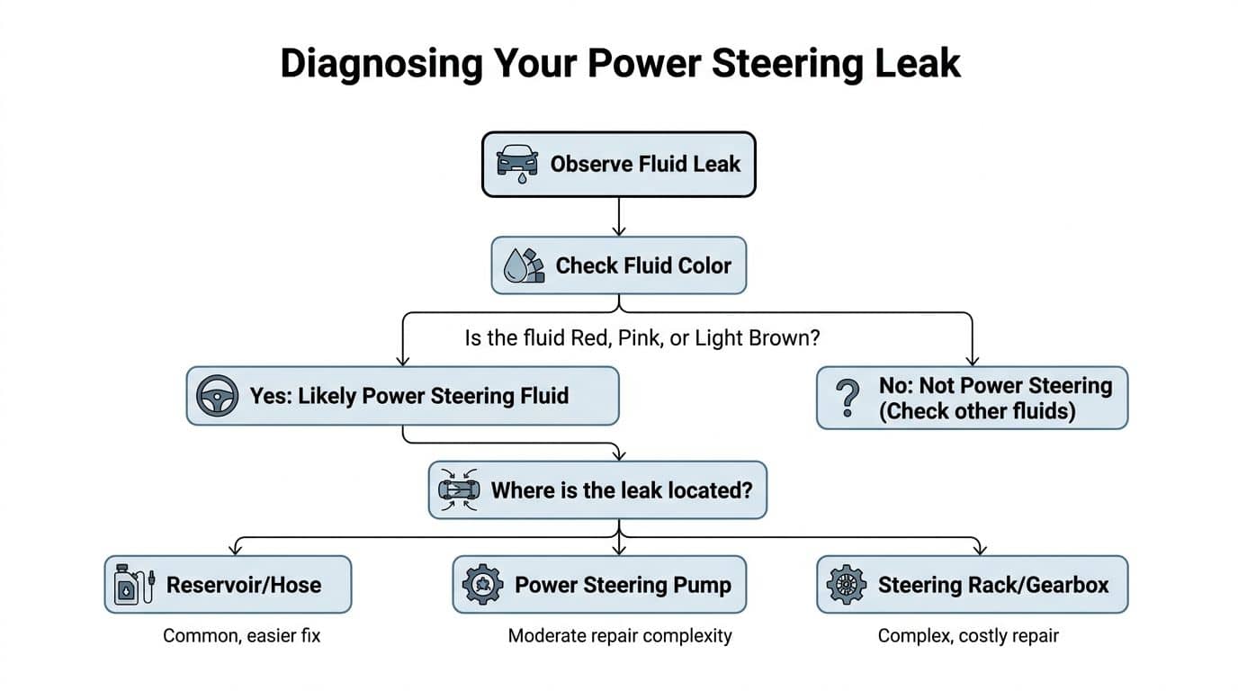 stop-power-steering-leak-diagnostic-flowchart