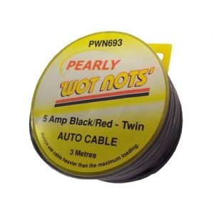 TWIN CABLE BLACK AND RED 5A - 3M - 3M
