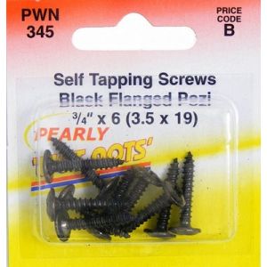 BLACK SELF TAPPING SCREW - 3.5 X 19MM - X 10