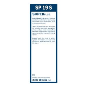 Super Plus Windscreen Wiper Blade 475mm 19" Spoiler SP19S