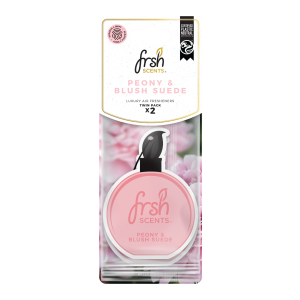 2Pk Peony & Blush Suede Paper Air Fresheners