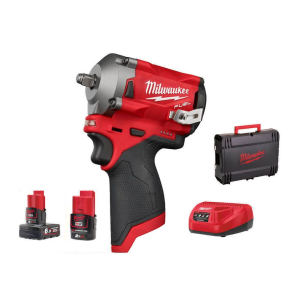 M12 FUEL™ 1/2" Impact Wrench with Friction Ring (1 x 6.0Ah battery, 1 x 2.0Ah battery, charger, HD Box)