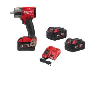 M18™ Gen 2 FUEL™ Mid-Torque Impact Wrench with 1/2'' Friction Ring (2 x 5.0Ah Batteries, Charger & Dynacase)