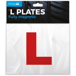 L PLATE MAGNETIC RED - X 2