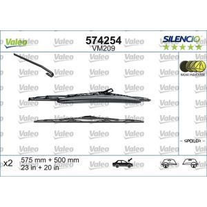 Wiper Blade - Silencio Performance Set With Spoiler 575mm/23In & 500mm/20In