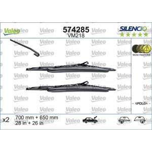 Wiper Blade - Silencio Performance Set Bracket Blade Set With Spoiler 700mm/28In & 650mm/26In