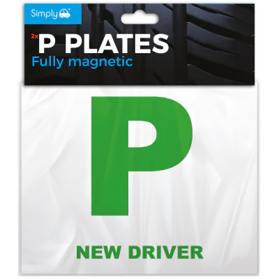 P PLATE MAGNETIC GREEN - X 2